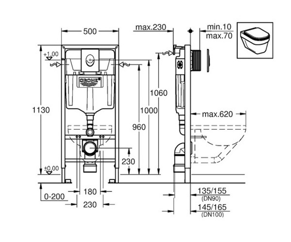 инсталляция GROHE RAPID SL